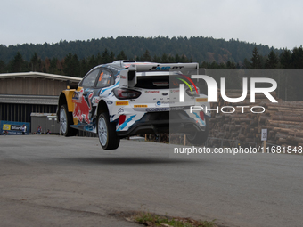 Gregoire Munster (Lux) and Louis Louka (Bel) drive a FORD Puma Rally HYBRID for the M-SPORT FORD WORLD RALLY TEAM during the WRC Central Eur...