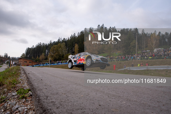 Gregoire Munster (Lux) and Louis Louka (Bel) drive a FORD Puma Rally HYBRID for the M-SPORT FORD WORLD RALLY TEAM during the WRC Central Eur...