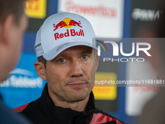 Sebastien Ogier (Fra) participates in the WRC Central European Rally from October 17 to 20, 2024. (