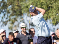 Bernd Wiesberger of Austria tees off on the 15th hole on the third day of the Estrella Damm N.A. Andalucia Masters 2024 at Real Club de Golf...