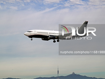 A Boeing 737-3L9 from 2Excel Aviation lands at the Barcelona airport in Barcelona, Spain, on January 15, 2024. (