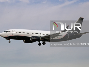 A Boeing 737-3L9 from 2Excel Aviation lands at the Barcelona airport in Barcelona, Spain, on January 15, 2024. (