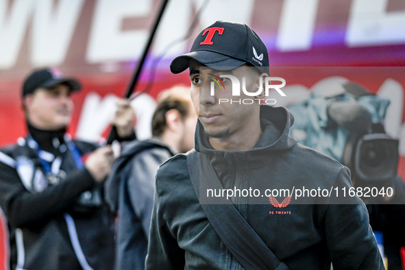 FC Twente defender Anass Salah-Eddine plays during the match between RKC and Twente at the Mandemakers Stadium in Waalwijk, Netherlands, on...