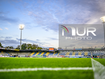 An overview of the stadium during the match between RKC and Twente at the Mandemakers Stadium in Waalwijk, Netherlands, on October 19, 2024....