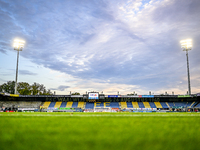 An overview of the stadium during the match between RKC and Twente at the Mandemakers Stadium in Waalwijk, Netherlands, on October 19, 2024....