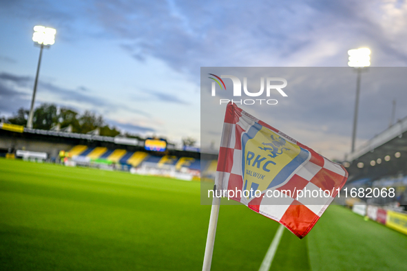 An overview of the stadium during the match between RKC and Twente at the Mandemakers Stadium in Waalwijk, Netherlands, on October 19, 2024....