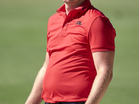 Matt Wallace of England reacts on the 15th hole on the third day of the Estrella Damm N.A. Andalucia Masters 2024 at Real Club de Golf Sotog...