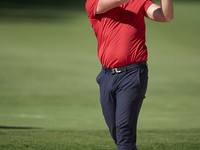 Matt Wallace of England plays his second shot on the 15th hole on the third day of the Estrella Damm N.A. Andalucia Masters 2024 at Real Clu...