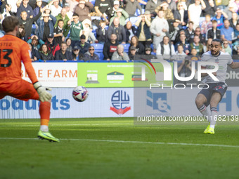 During the Sky Bet League 1 match between Bolton Wanderers and Burton Albion at the Toughsheet Stadium in Bolton, England, on October 19, 20...