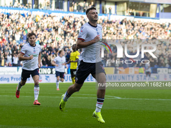 Aaron Collins #19 of Bolton Wanderers F.C. celebrates his goal during the Sky Bet League 1 match between Bolton Wanderers and Burton Albion...