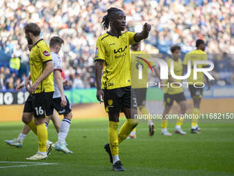 Kgagelo Chauke #33 of Burton Albion F.C. gesticulates during the Sky Bet League 1 match between Bolton Wanderers and Burton Albion at the To...