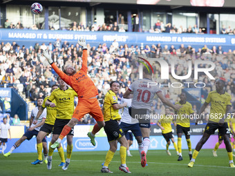 Harvey Isted #13 (GK) of Burton Albion F.C. makes a save during the Sky Bet League 1 match between Bolton Wanderers and Burton Albion at the...