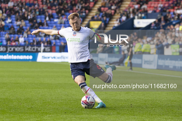 George Johnston #6 of Bolton Wanderers F.C. is in action during the Sky Bet League 1 match between Bolton Wanderers and Burton Albion at the...