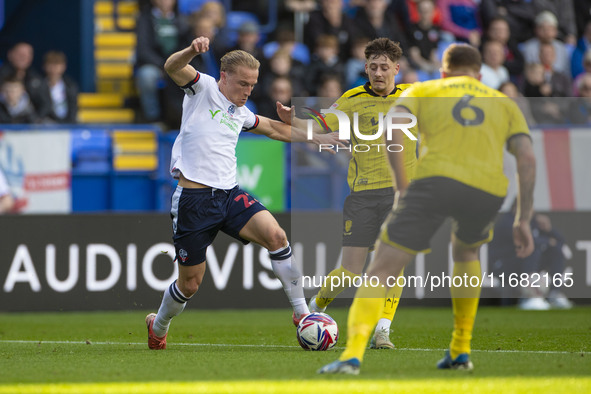 Kyle Dempsey #22 of Bolton Wanderers F.C. is in action during the Sky Bet League 1 match between Bolton Wanderers and Burton Albion at the T...