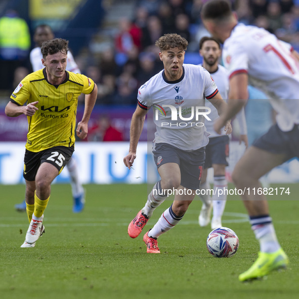 Dion Charles #10 of Bolton Wanderers F.C. is in action during the Sky Bet League 1 match between Bolton Wanderers and Burton Albion at the T...