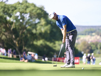 Daniel Gavins of England plays a shot on the 14th green on the third day of the Estrella Damm N.A. Andalucia Masters 2024 at Real Club de Go...