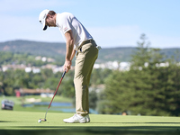 Rasmus Hojgaard of Denmark plays a shot on the 14th green on the third day of the Estrella Damm N.A. Andalucia Masters 2024 at Real Club de...