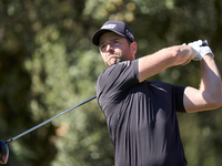 Marcel Schneider of Germany tees off on the 15th hole on the third day of the Estrella Damm N.A. Andalucia Masters 2024 at Real Club de Golf...