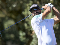 Francesco Laporta of Italy tees off on the 15th hole on the third day of the Estrella Damm N.A. Andalucia Masters 2024 at Real Club de Golf...