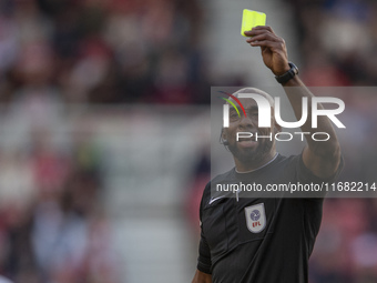 Referee Sam Allison officiates during the Sky Bet Championship match between Middlesbrough and Bristol City at the Riverside Stadium in Midd...