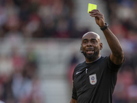 Referee Sam Allison officiates during the Sky Bet Championship match between Middlesbrough and Bristol City at the Riverside Stadium in Midd...