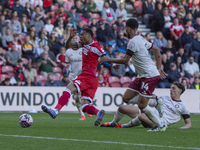 Delano Burgzorg of Middlesbrough goes down in the box, but no penalty is given during the Sky Bet Championship match between Middlesbrough a...