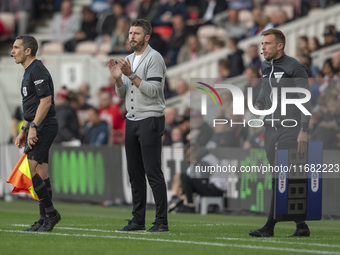 Middlesbrough Manager Michael Carrick is present during the Sky Bet Championship match between Middlesbrough and Bristol City at the Riversi...