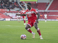 Emmanuel Latte Lath of Middlesbrough plays during the Sky Bet Championship match between Middlesbrough and Bristol City at the Riverside Sta...