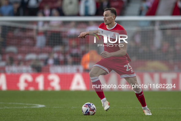 George Edmundson of Middlesbrough participates in the Sky Bet Championship match between Middlesbrough and Bristol City at the Riverside Sta...