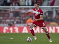 George Edmundson of Middlesbrough participates in the Sky Bet Championship match between Middlesbrough and Bristol City at the Riverside Sta...