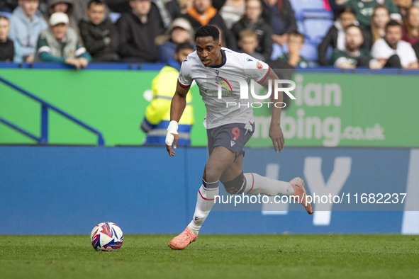 Victor Adeboyejo #9 of Bolton Wanderers F.C. is in action during the Sky Bet League 1 match between Bolton Wanderers and Burton Albion at th...