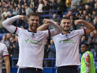 Aaron Collins #19 of Bolton Wanderers F.C. celebrates his goal during the Sky Bet League 1 match between Bolton Wanderers and Burton Albion...