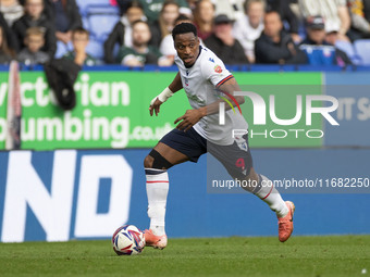 Victor Adeboyejo #9 of Bolton Wanderers F.C. is in action during the Sky Bet League 1 match between Bolton Wanderers and Burton Albion at th...