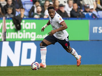 Victor Adeboyejo #9 of Bolton Wanderers F.C. is in action during the Sky Bet League 1 match between Bolton Wanderers and Burton Albion at th...