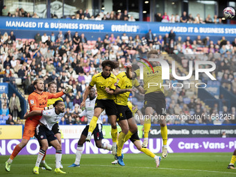 Jack Cooper Love #16 of Burton Albion F.C. clears the area during the Sky Bet League 1 match between Bolton Wanderers and Burton Albion at t...