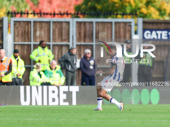 Karlan Grant celebrates his goal to put West Bromwich Albion ahead during the Sky Bet Championship match between Oxford United and West Brom...