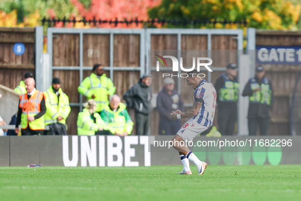 Karlan Grant celebrates his goal to put West Bromwich Albion ahead during the Sky Bet Championship match between Oxford United and West Brom...