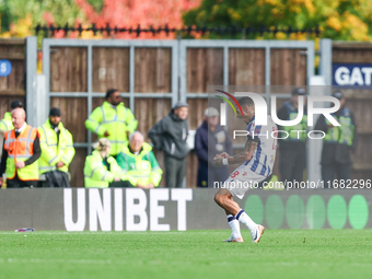 Karlan Grant celebrates his goal to put West Bromwich Albion ahead during the Sky Bet Championship match between Oxford United and West Brom...