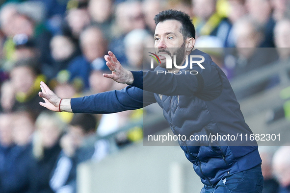 West Bromwich Albion manager, Carlos Corberan, is present during the Sky Bet Championship match between Oxford United and West Bromwich Albi...