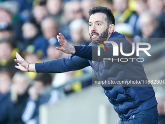 West Bromwich Albion manager, Carlos Corberan, is present during the Sky Bet Championship match between Oxford United and West Bromwich Albi...