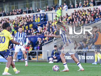 Karlan Grant of WBA is on the ball during the Sky Bet Championship match between Oxford United and West Bromwich Albion at the Kassam Stadiu...