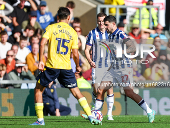 #27, Alex Mowatt of WBA is in attacking action during the Sky Bet Championship match between Oxford United and West Bromwich Albion at the K...