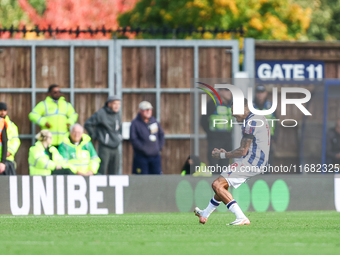 Karlan Grant celebrates his goal to put West Bromwich Albion ahead during the Sky Bet Championship match between Oxford United and West Brom...