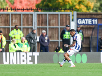 Karlan Grant celebrates his goal to put West Bromwich Albion ahead during the Sky Bet Championship match between Oxford United and West Brom...