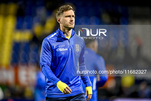 RKC midfielder Reuven Niemeijer plays during the match between RKC and Twente at the Mandemakers Stadium in Waalwijk, Netherlands, on Octobe...