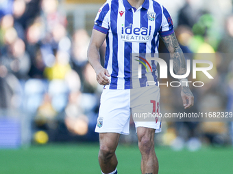 Karlan Grant of WBA participates in the Sky Bet Championship match between Oxford United and West Bromwich Albion at the Kassam Stadium in O...