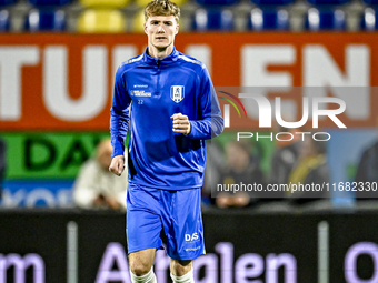 RKC midfielder Tim van der Loo plays during the match between RKC and Twente at the Mandemakers Stadium in Waalwijk, Netherlands, on October...