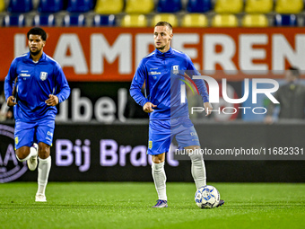 RKC forward Sylvester van der Water plays during the match between RKC and Twente at the Mandemakers Stadium in Waalwijk, Netherlands, on Oc...