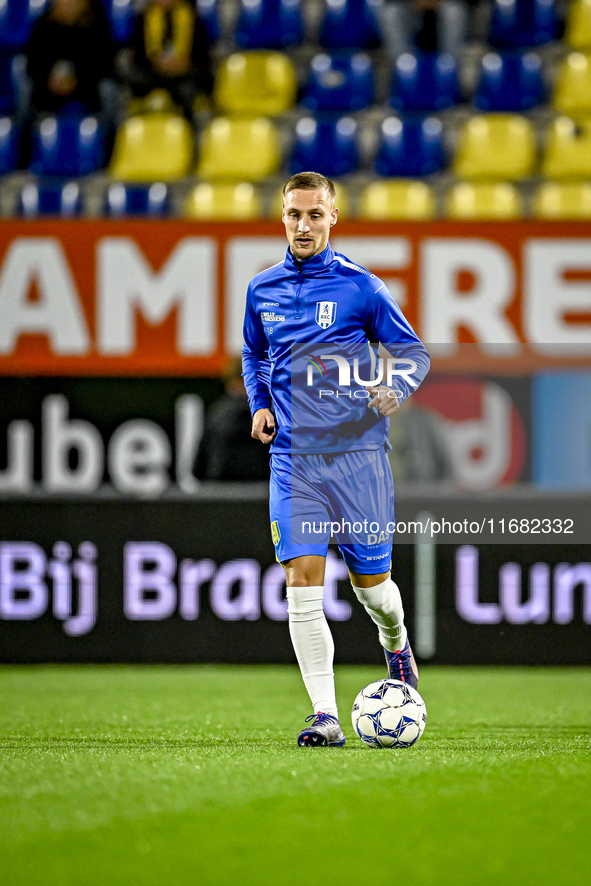 RKC forward Sylvester van der Water plays during the match between RKC and Twente at the Mandemakers Stadium in Waalwijk, Netherlands, on Oc...