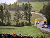 Driver Elfyn Evans and co-driver Scott Martin of the team Toyota Gazoo Racing WRT, in a Toyota GR Yaris Rally1 Hybrid, face the third day of...